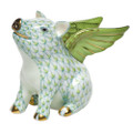 Herend When Pigs Fly Fishnet Key Lime 1.5 x 1 in SVHV1-15299-0-00