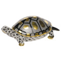 Herend Turtle Fishnet Black 4 x 1.5 in VHNM--15302-0-00