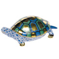 Herend Turtle Fishnet Blue 4 x 1.5 in VHB---15302-0-00