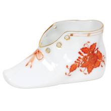 Herend Baby Shoe Chinese Bouquet Rust 4.5 x 2.75 in AOG---07570-0-00
