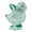 Herend Chicken Little Fishnet Green 2 x 2.25 in SVHV--05131-0-00