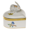 Herend Heart Box with Bunny Queen Victoria 2 in VA----06112-0-25