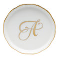 Herend Coaster with Monogram -A- 4 in LINOR600341-0-A