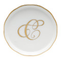 Herend Coaster with Monogram -C- 4 in LINOR600341-0-C