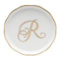 Herend Coaster with Monogram -R- 4 in LINOR600341-0-R