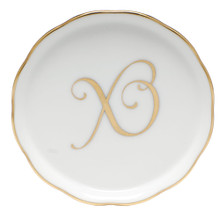 Herend Coaster with Monogram -X- 4 in LINOR600341-0-X