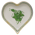 Herend Small Heart Tray Chinese Bouquet Green 4x4 in AV----07703-0-00