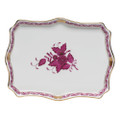 Herend Small Tray Chinese Bouquet Raspberry 7.5 x 5.5 in AP----07623-0-00