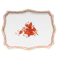 Herend Small Tray Chinese Bouquet Rust 7.5 x 5.5 in AOG---07623-0-00