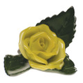 Herend Rose on Leaf Yellow 3x2 in C-Y---08983-0-00