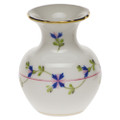 Herend Medium Bud Vase with Lip Blue Garland 2.75 in PBG---07193-0-00