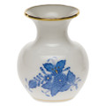 Herend Medium Bud Vase with Lip Chinese Bouquet Blue 2.75 in AB----07193-0-00