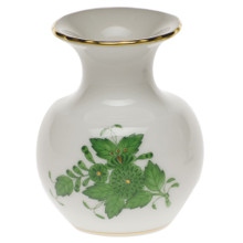 Herend Medium Bud Vase with Lip Chinese Bouquet Green 2.75 in AV----07193-0-00