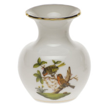 Herend Medium Bud Vase with Lip Rothchild Bird 2.75 in RO----07193-0-00