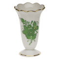 Herend Scalloped Bud Vase Chinese Bouquet Green 2.5 in AV----07192-0-00