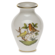 Herend Small Bud Vase with Lip Rothschild Bird 2.5 in RO----07190-0-00