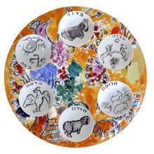 Bernardaud Marc Chagall The Hadassah Windows (1962) Seder Platter JOSEPH TRIBE 16 in with Set of Six Dishes 116821419