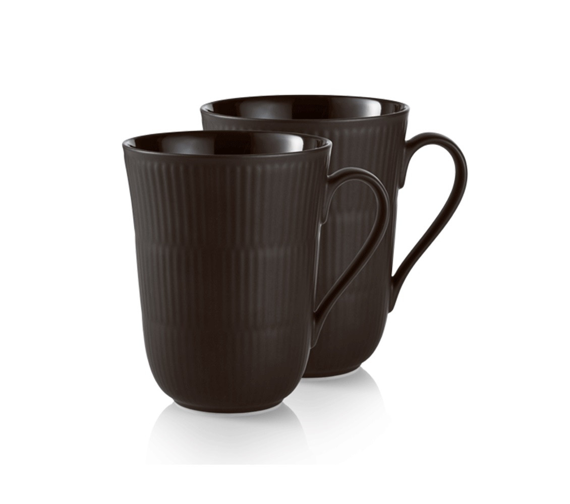Black Lace Mugs 2-pack, 33 cl - Royal Copenhagen @ RoyalDesign