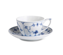 Royal Copenhagen Blue Fluted Plain Tea Cup & Saucer 9.25 oz 1016757