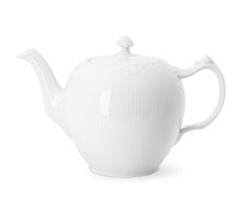 Royal Copenhagen White Fluted Half Lace Tea Pot 1qt 1017279