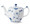 Royal Copenhagen Blue Fluted Half Lace Tea Pot 1qt 1017209