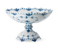 Royal Copenhagen Blue Fluted Full Lace Footed Compote 11.25 in 1017234