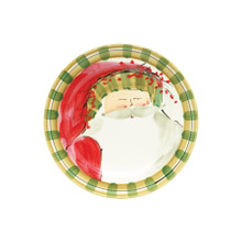Vietri Old St. Nick Round Salad Plate Striped Hat 8.5 in OSN-7802D