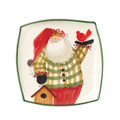 Vietri Old St. Nick Square Platter with Bird OSN-7878