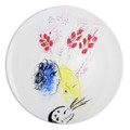 Bernardaud Marc Chagall "Double Face Blue and Yellow" Coupe Dinner Plate10.2 in (1965)