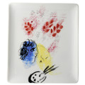 Bernardaud Marc Chagall "Double Face Blue and Yellow" (1963) Rectangular Tray 8.5x6.5 in.