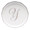 Herend Coaster Platinum with Monogram -Y-4 in  LINPT100341-0-Y