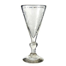 Jan Barboglio Frances Goblet with Pepita Etching 4.5x4.5x9 in Clear 3155CL