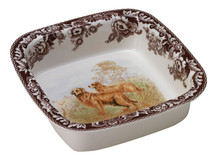 Spode Woodland Golden Retreiver Square Rim Dish 10 in. 1403743