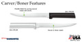 Rada Cutlery Carver Boner Knife Black, Blade 6.8 in., Overall 11 in. W208