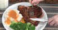 Rada Cutlery Serrated Steak Knife Black, Blade 3.3 in., Overall 7.75 in. W205