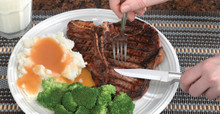Rada Cutlery Serrated Steak Knife Black, Blade 3.3 in., Overall 7.75 in. W205