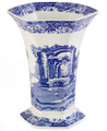 Spode Blue Italian Hexagonal Vase 1390371