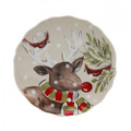Casafina Deer Friends Canape Plate 6.5 in Set of Four DF606-LIN