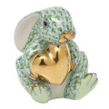 Herend Bunny with Heart Fishnet Key Lime 1.5x5 in SVHV1-05575-0-00