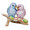 Herend Love Birds on Branch Fishnet Pink and Blue 4 in high SVHQ4715728-0-00