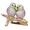 Herend Love Birds on Branch Fishnet Raspberry 4 in high SVHP--15728-0-00
