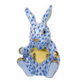 Herend Sweetheart Bunny Fishnet Blue 1.25x2.25 in SVHB--16022-0-00