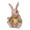 Herend Sweetheart Bunny Fishnet Raspberry 1.25x2.25 in SVHP--16022-0-00