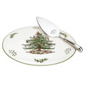 Spode Christmas Tree Cake Plate and Server Set 1360503