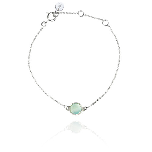 Dosha Bracelet - Silver - Aqua Chalcedony