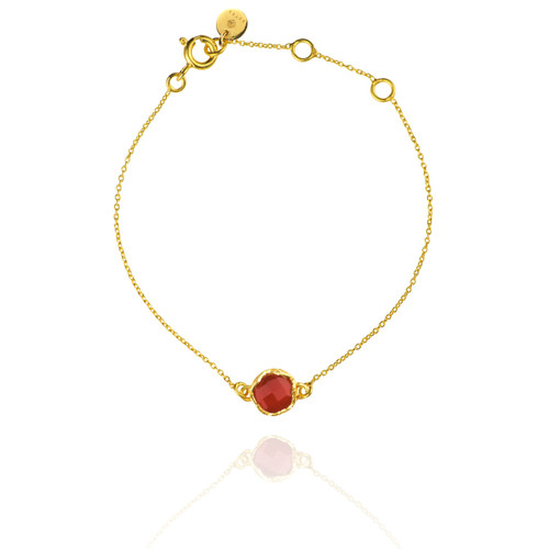 Dosha Bracelet - Gold - Carnelian