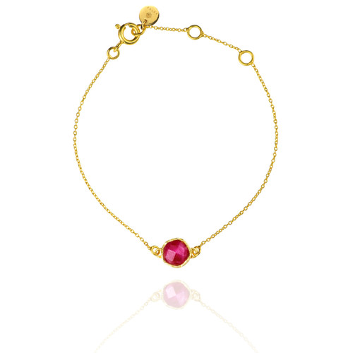 Dosha Bracelet - Gold - Pink Agate