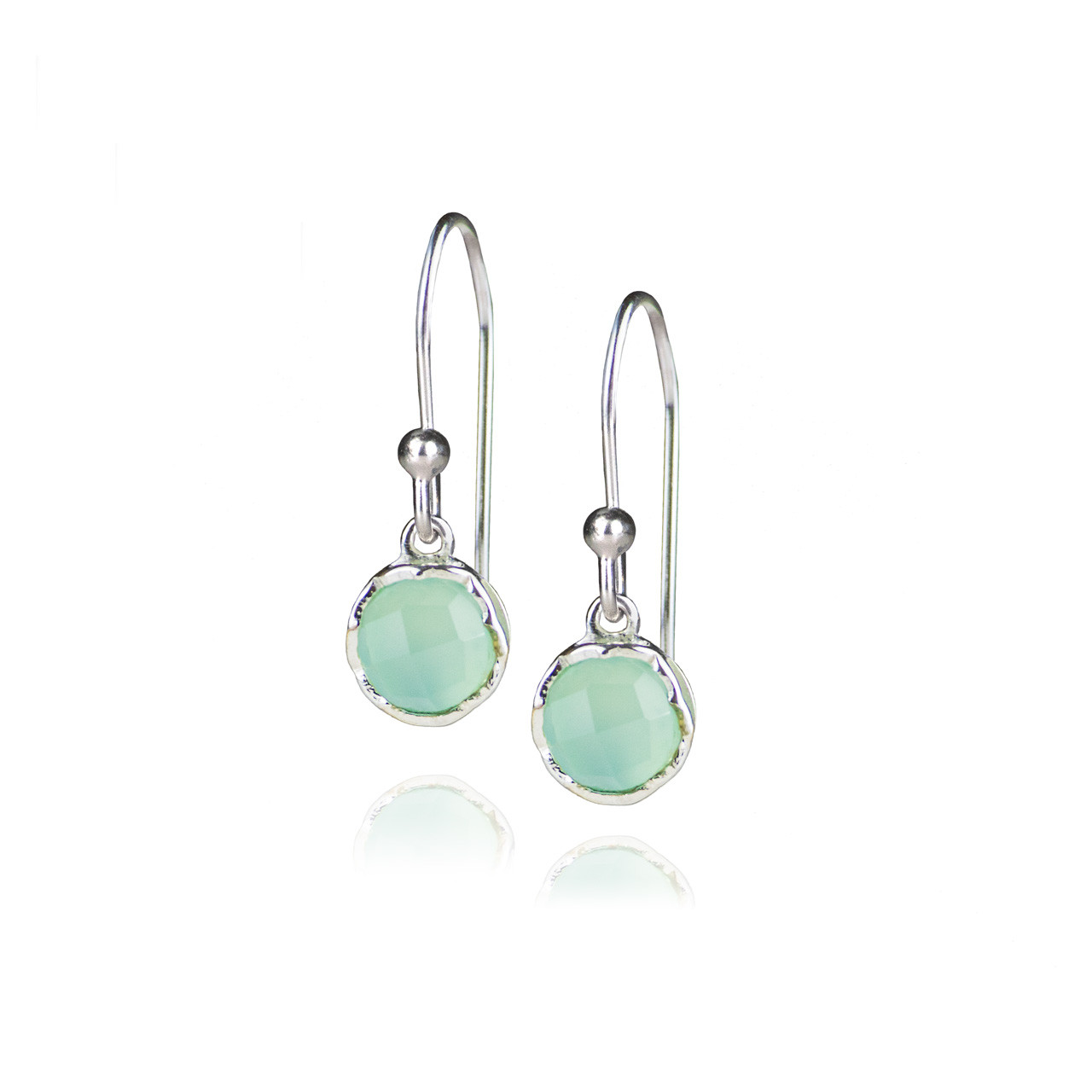 Aqua on sale chalcedony earrings