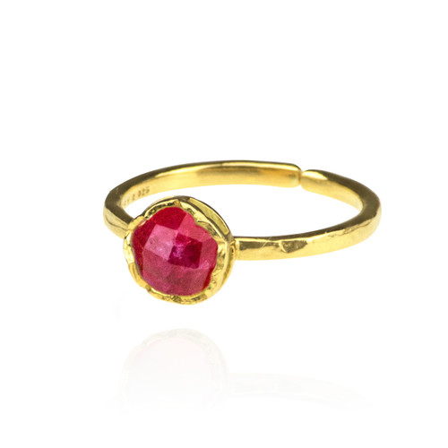 Dosha Ring - Gold - Pink Agate