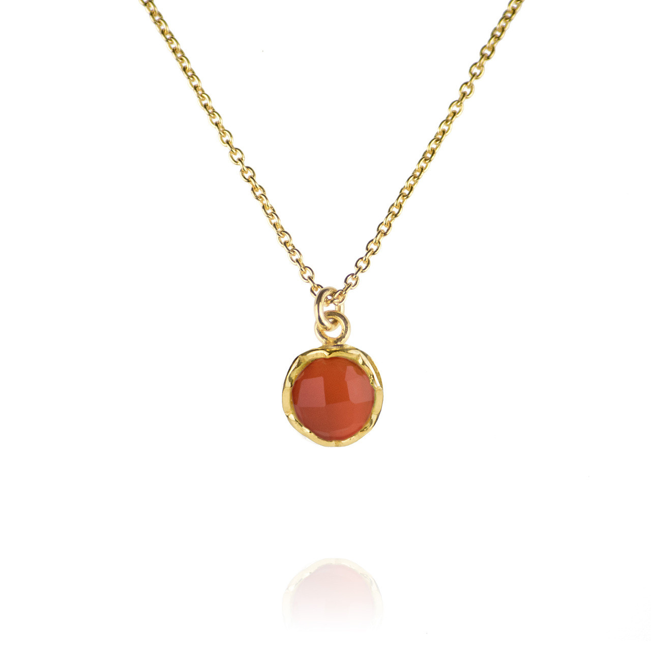 Dosha Necklace Gold Carnelian